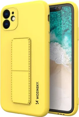 Zdjęcie produktu dla Wozinsky Kickstand Case Silikonowe Etui Z Podstawką Etui Samsung Galaxy A32 4G Żółte