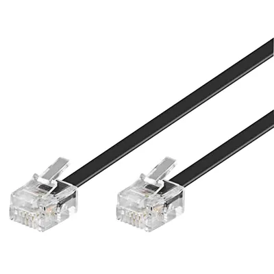Produktbild von GOOBAY Telefon-Anschlusskabel, 6P4C, schwarz, 10 m