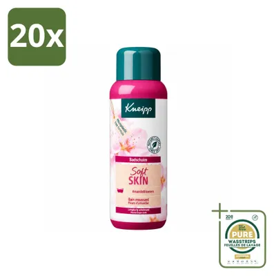 Productafbeelding van 20 x Kneipp Badschuim Amandelbloesem voor droge en gevoelige huid, 400 ml - Voordeelverpakking - 20 stuks