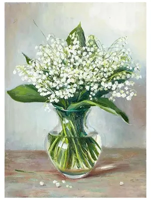 Diamond Painting 30x40 cm Blumen in Vase Maiglöckchen