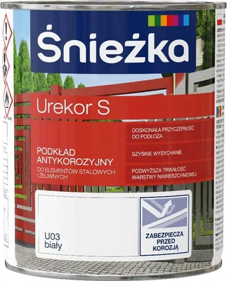Produktbild von Śnieżka Urekor S Korrosionsschutzgrundierung weiß 0,8L