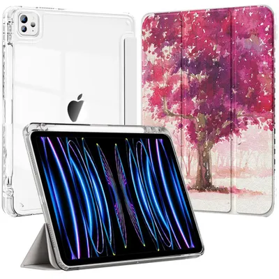 Image de Coque pour iPad Pro 11 Pouces (2018/2020/2021/2022) Protection Slim avec Porte-Stylet - Motif Arbre