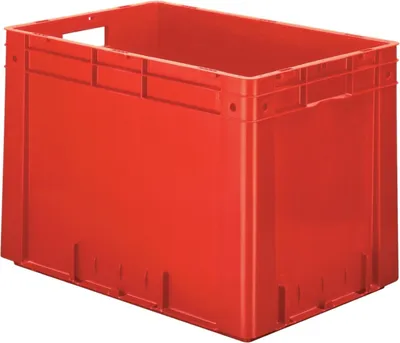 Immagine prodotto di LA-KA-PE Cassetta di trasporto L600xP400xH420 mm grigio Carico 700 kg con foro per maniglia 2 pz