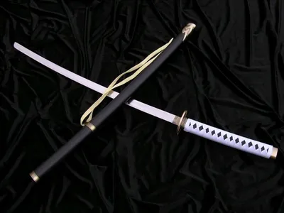 Immagine prodotto di Spada Katana vera spada samurai in acciaio con fodero e supporto per la decorazione di un collezionista o come regalo 4KM85-410BK
