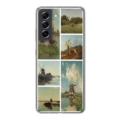 Produktbild von MuchoWow® Handyhülle Schutzhülle Hülle für Samsung Galaxy S21 FE Kunst - Collage - Niederlande Silikon Softcase Handy Hülle - Mobiltelefonhülle