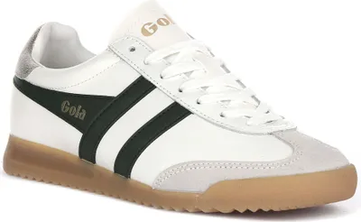 Produktbild von Gola Classics Torpedo Leder Weiß Grün für Damen – 7 UK - 40 EU - 9 US / White Green