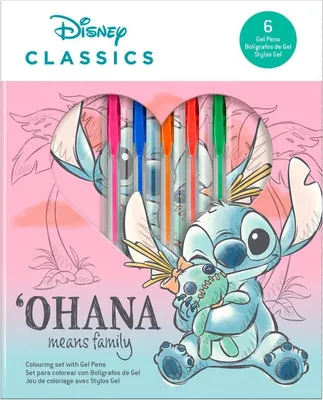 Produktbild von Stitch-Aktivitätsnotizbuch mit 6 Gelstiften im Set