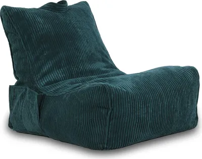 Produktbild von Ecopuf Fuzzy, Sessel Chaise Longue, Sitzsäck Bean Bag 60x80, Flaschengrun Sz09, 60x80