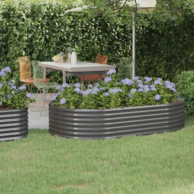 Immagine prodotto di vidaXL Letto rialzato in acciaio verniciato a polvere 175x100x36 cm Grigio