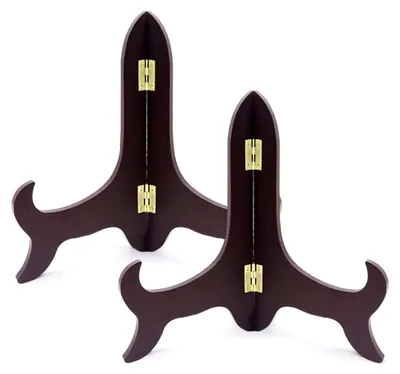 Produktbild von 2 Stück Holzständer für Teller, dekorativer Halter, für Heimdekoration, Bilderrahmen, Staffeleien, Kunstwerke (22 cm)