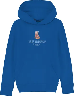 Produktbild von Mr. & Mrs. Panda Kinderpullover Roter Panda 12-14 Jahre (152/164) - Royal Blue - Geschenk, Liebling, Pullover, Kapuzenpullover, Sweater, Rot, Sweatshirt, Lieblingsmensch