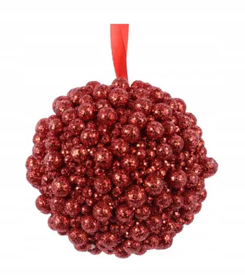 Imagen del producto de Adornos navideños rojos, decorativos, de 8 cm