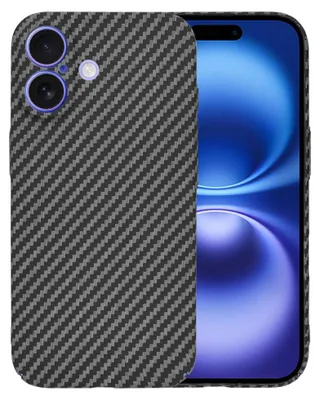 Produktbild von Techsuit Carbonite FiberShell Back Cover Hülle für Apple iPhone 16 - Schwarz