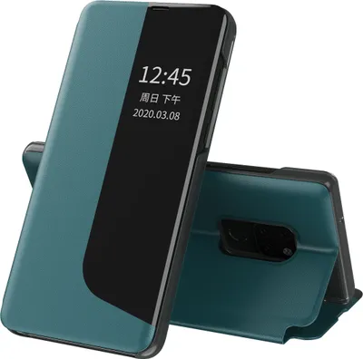 Image de Etui pour Huawei Mate 20, Smart View Window Flip StandPolyuréthaneLeather Protective Case for Huawei Mate 20 green