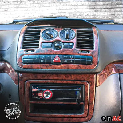 Produktbild von Innenraum Dekor Cockpit für Hyundai H-1 Starex 2004-2007 Wurzelholz Optik 17tlg