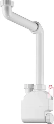 Obrázok produktu pre Bruckner | Priestorovo úsporný sifón 5/4" - 32 mm - Biely - Priestorovo úsporný - Ideálny pre kúpeľne a umývadlá