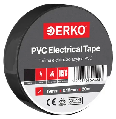 Productafbeelding van Isolatietape Isolatie tape - 19 mm x 20 m - PVC - Zwart