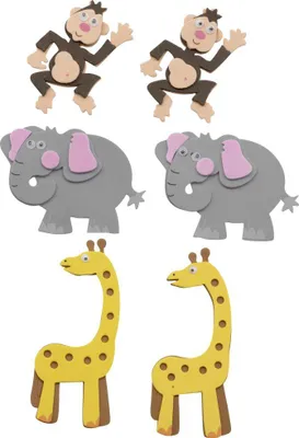 Produktbild von Glorex Moosgummi Sticker Afrika selbstklebend , 12 Stück
