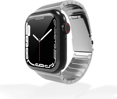 Produktbild von Strap-it Apple Watch Premium Titanarmband (Silber) - Große: 38 - 40 - 41mm