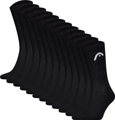 Produktbild von HEAD Uni Socken, 12er Pack - All Sport Training Crew, Sportsocken, Logo Schwarz 39-42
