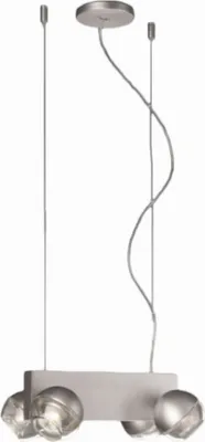 Produktbild von TopSelection Halogen 4er Spotpendel Perla Aluminium Glas Zimmerleuchte
