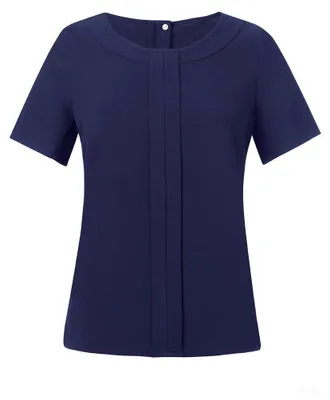 Image de Brook Taverner - Chemisier « Verona » à manches courtes pour femmes LT4987 (48 DE) (bleu marine)