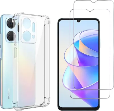 Obrázek produktu pro Nárazuvzdorné pouzdro pro Honor X7A se 2 ochrannými kryty obrazovky z tvrzeného skla Phonillico®