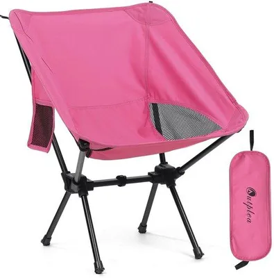 Produktbild von Faltbarer Campingstuhl, ultraleichter Strandstuhl, zusammenklappbar mit Tasche, kompakte Packgröße, tragbarer Faltstuhl für Angeln, Wandern