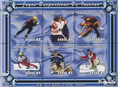 Produktbild von Briefmarken Mosambik 2001 Mi 1970-1975 Kleinbogen postfrisch Olympische Winterspiele 2002