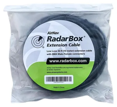 Produktbild von RadarBox Verlängerungskabel 10 Meter Koaxialkabel SMA-Stecker auf SMA-Buchse für 1090 & 978 MHz Antennen