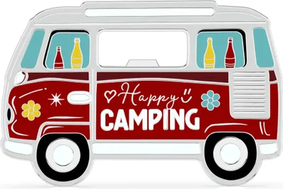 Immagine prodotto di LANOLU magnete apribottiglie camping bus, regalo camper, gadget campeggio caravan, regali camper, magnetico in metallo