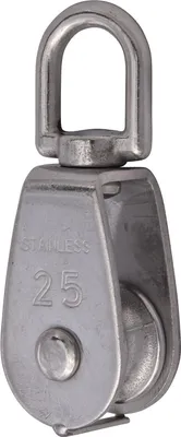 Produktbild von Umlenkrolle Blockseilrolle Seilzug Flaschenzug Edelstahl 25mm V4A 400kg