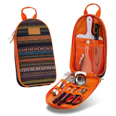 Produktbild von 8-teiliges komplettes Campinggeschirr und Besteck für 2 Personen Kochgeschirr Camping-Besteck-Geschirr-Set Survival Outdoor