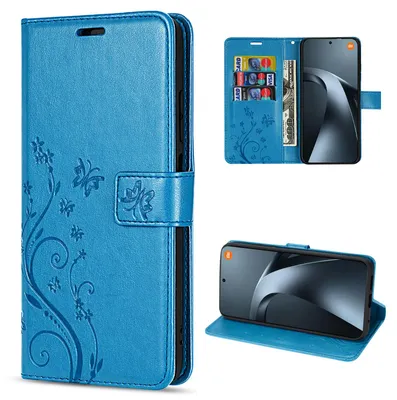 Produktbild von Hülle für Xiaomi 17T Pro Handyhülle mit [Standfunktion][Kartenfächern] Blau