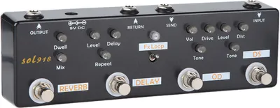 Image de Pédale d'effet pour guitare,Pédale d'effet 5 modes,Pédale d'effet,Pédale d'effet métal,Effet avec True Bypass,Accessoires d'accordage pour guitare
