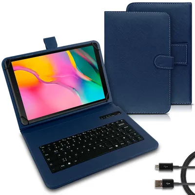 Produktbild von Tablet Tasche Für Samsung Galaxy Tab A 10.1 2019 Tastatur Bluetooth Schutz HülleMotiv:Blau