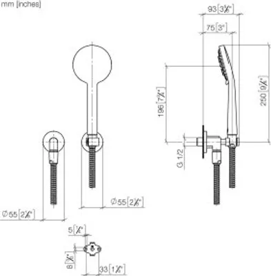 Produktbild von Dornbracht 27803892-27 Schlauchbrausegarn. m.Einzelros. TARA
