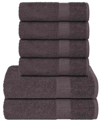 Immagine prodotto di vidaXL Set di 6 asciugamani FROGN antracite 360 g/m²