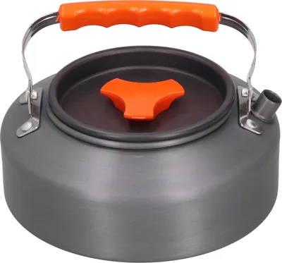Produktbild von Tragbarer Aluminium-Wasserkocher 1,1 l, als Teekanne und Kaffeekanne geeignet für Camping und Outdoor – leicht und hitzebeständig