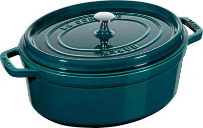 Produktbild von ZWILLING STAUB LA COCOTTE, Auflaufform, Oval, Eisenguss, Keramik, Gas, Halogen, Induktion, Versiegelte Platte, Blau, La-Mer