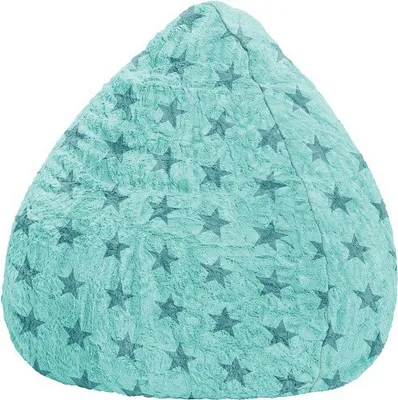 Produktbild von BeanBag Fluffy Stars L 70 x 90 cm, Tuerkis