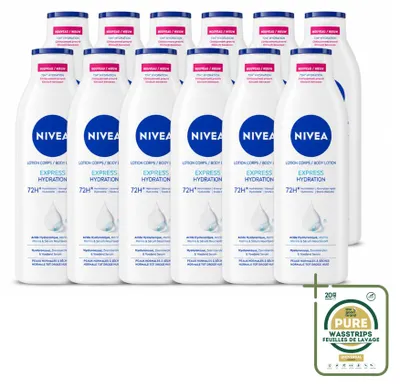 Obrázok produktu pre 12 kusov pleťového mlieka NIVEA Express Bodylotion - 250 ml - zásobný balík