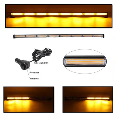Produktbild von 120 cm LED-Warnlichtbalken (Signal-/Notfall-Blitzleuchte) für Pannenhilfe/Abschleppplattform, 12–24 V, 144 W