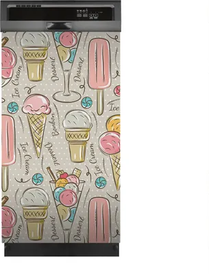 Produktbild von Aufkleber sticker 45x80 cm Dekorative folie Spülmaschine - Eiscreme und Süßigkeiten