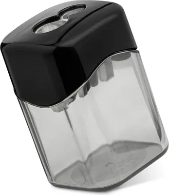 Produktbild von Aristo Dosenspitzer doppelt mit Deckel, transparent/schwarz
