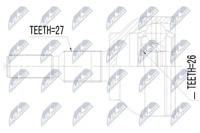 Produktbild von NTY Gelenksatz Antriebswelle Vorne Rechts Vorne Links für FORD FOCUS III Turnier NPZ-FR-054