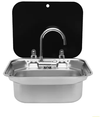 Immagine prodotto di Lavello in acciaio inossidabile - Lavello per camper - Lavabo per caravan - Tavolo lavaggio per imbarcazioni - Lavello da incasso