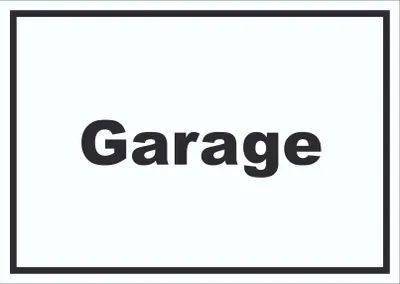 Produktbild von Garage Schild mit Text Auto Stellplatz waagerecht A0 (841x1189mm)