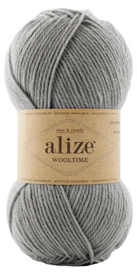 100g Sockenwolle Alize Wooltime 	 21 grau