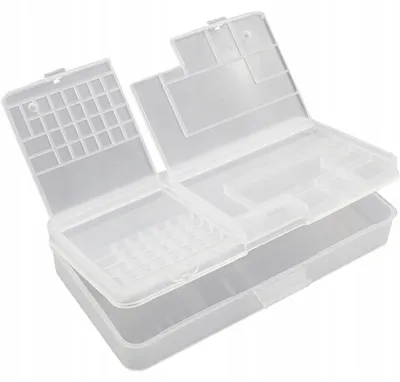 Kunststoff-Organizer, 18,5x9,5x3,6 cm, zweilagig, PP, Aufbewahrungsbox